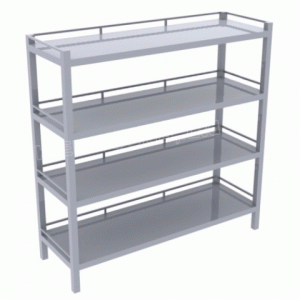 Kệ 4 tầng mặt inox