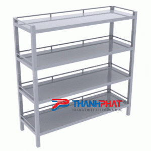 Kệ 4 tầng mặt inox